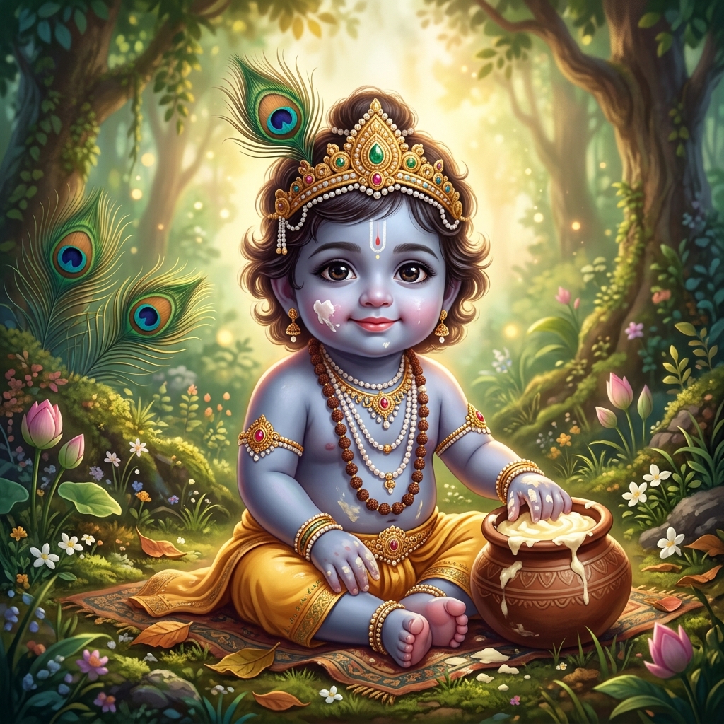 Little Kid Cute Krishna